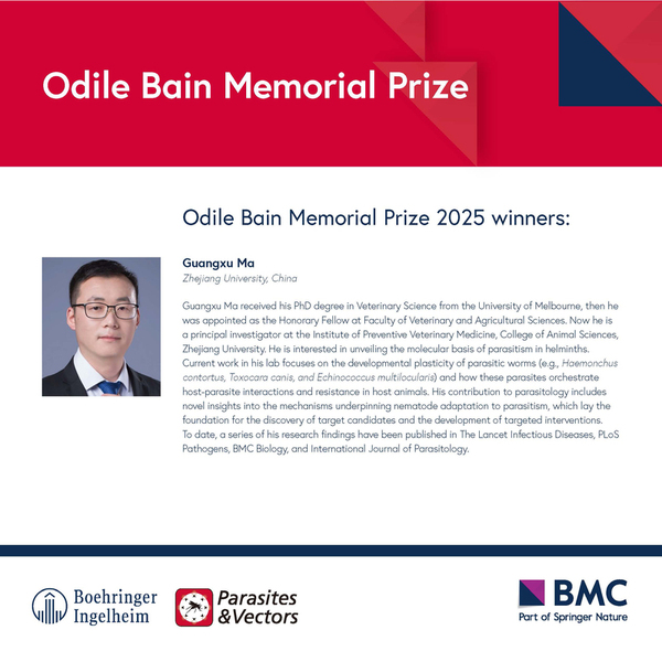 ZJU researcher MA Guangxu wins Odile Bain Memorial Prize 2025
